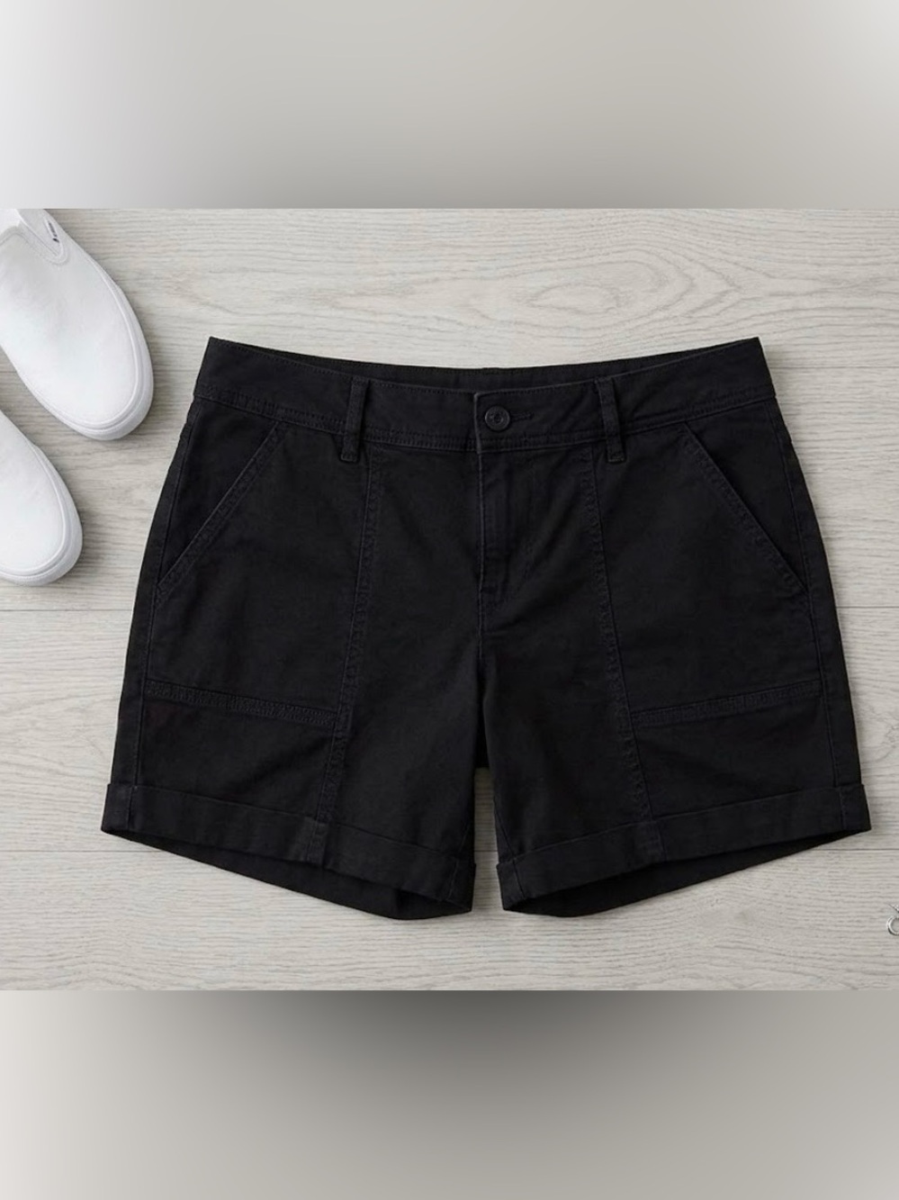 Women’s Faded Glory Black Cotton Shorts